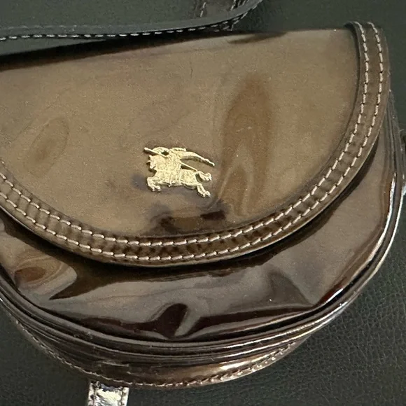 Burberry Black Patent Leather Crossbody Bag - Picture 6 of 7
